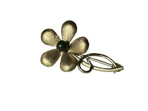 Wells Vintage 14K Gold Filled Floral Brooch Pin Mid Century Retro Jewelry